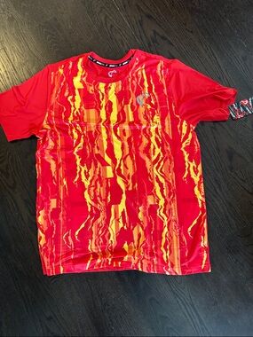 Athletic DNA Red & Yellow men’s athletic shirt